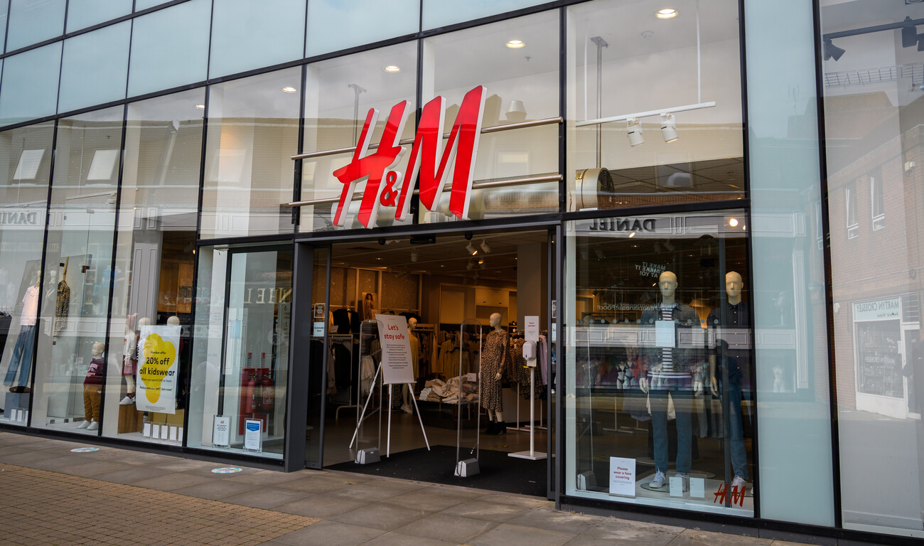 Windsor, United Kingdom - August 31 2020:  The frontage of H&M Clothes Shop in Bridgewater Way; Shutterstock ID 1828825283